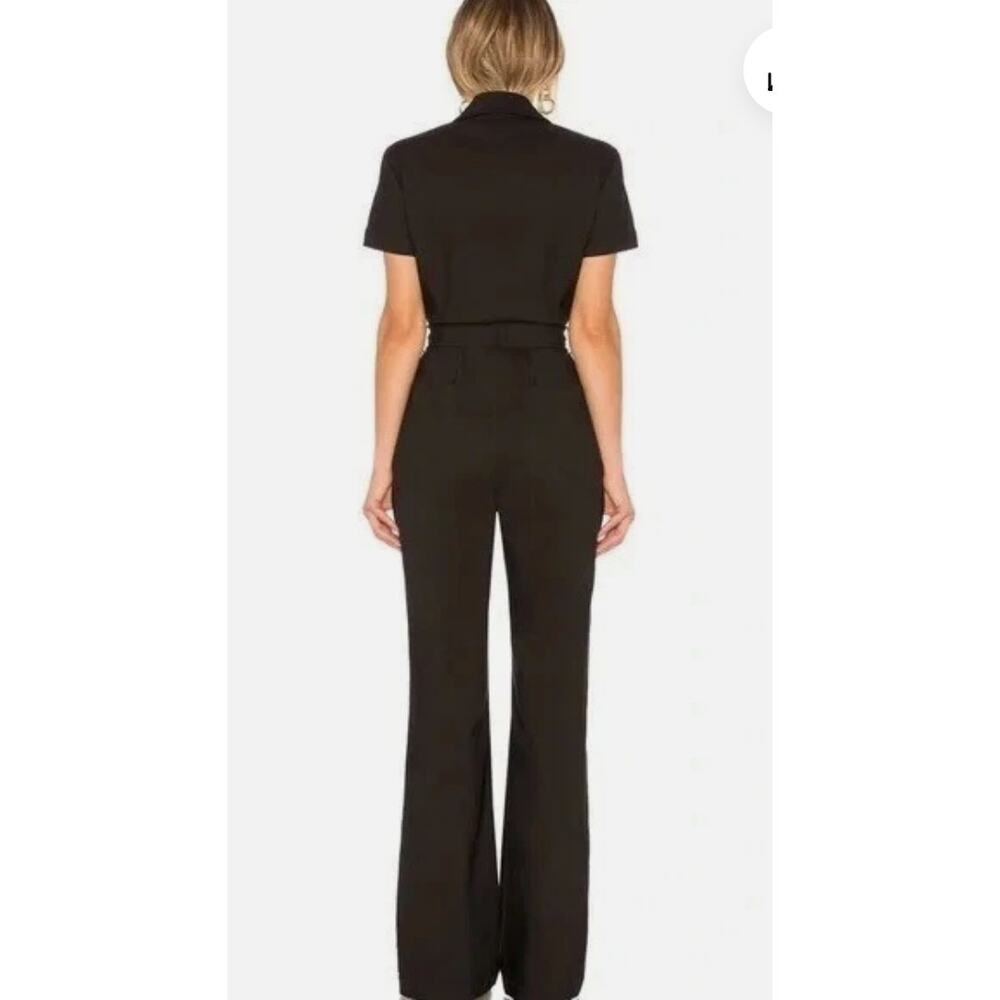 ALC Jumpsuit 6 Rivington Belted Twill Utility Wide Leg Cotton Blue Casual - Picture 3 of 16